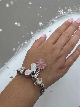 BRACELET BOHEME FLEUR ROSE 2